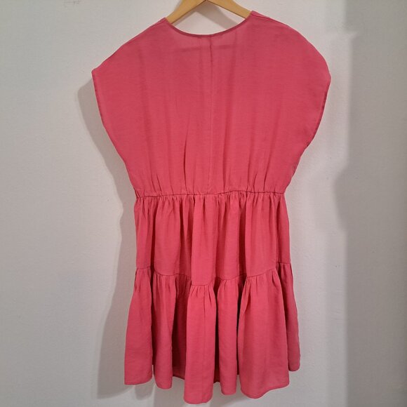 MNG Juniors Tiered Dress Pink Color Size 2 Sleeveless - Picture 2 of 6